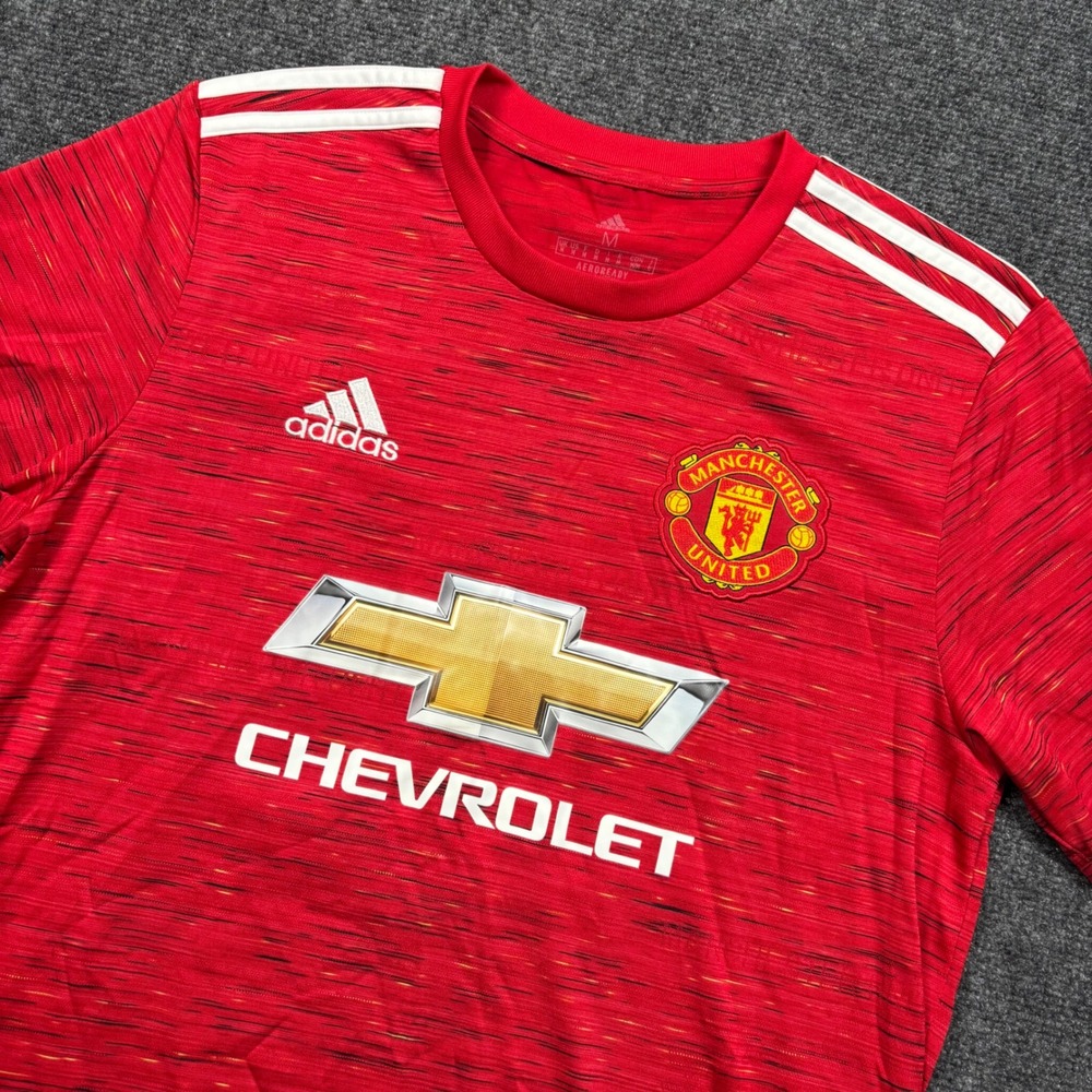 Adidas Manchester United Jersey Mens Medium Red Chevrolet Soccer Kit